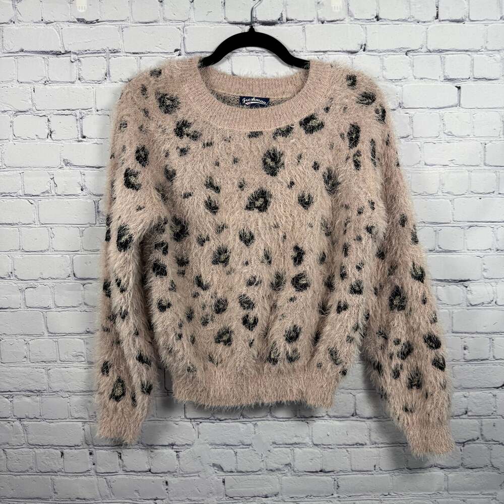 Freshman Crewneck Leopard Sweater Size Small